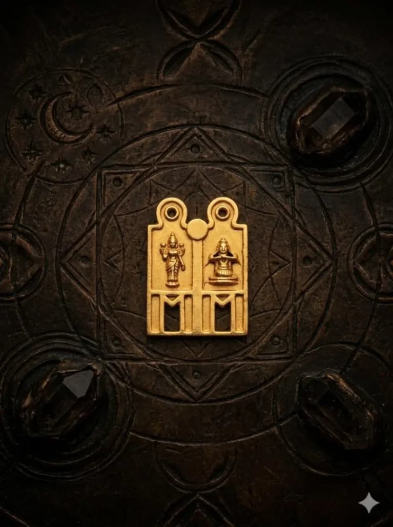 SILVER GOLD PLATED THALI CHOKKAR MEENACHI THIRUMANGALYAM\\வெள்ளி கோல்ட் பாலிஷ் சொக்கர் மீனாட்சி (திருமாங்கல்யம்) தாலி