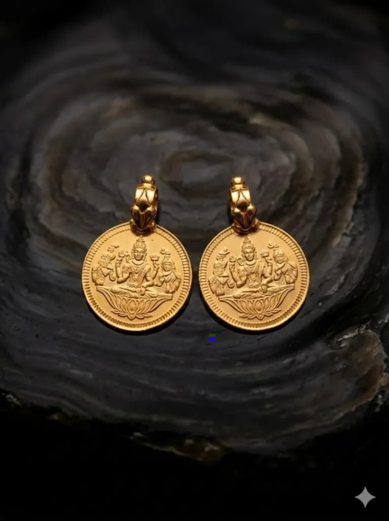 GOLD PLATED LAKSHMI KASU // கோல்ட் பாலிஷ் தாலி காசு // ഗോൾഡ് പ്ലേറ്റഡ് ലക്ഷ്മി കാശു ലോക്കറ്റ്