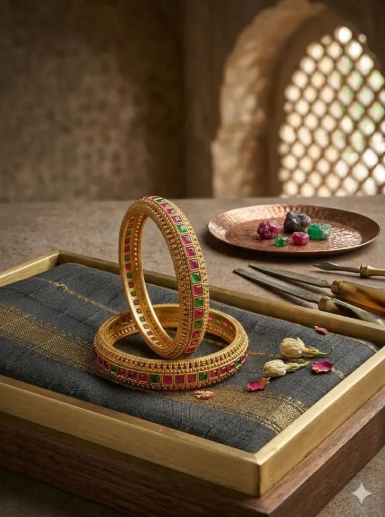 ANTIQUE STONE BANGLE // ஆன்ட்டிக் கல் வளையல்
