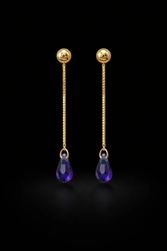 SILVER GOLD PLATED TITANIC DESIGN STUD-2